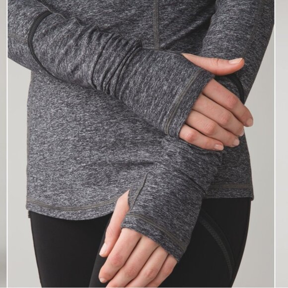 Lululemon Warm It Up Long Sleeve Training Running TopHeathered Black - Picture 11 of 14